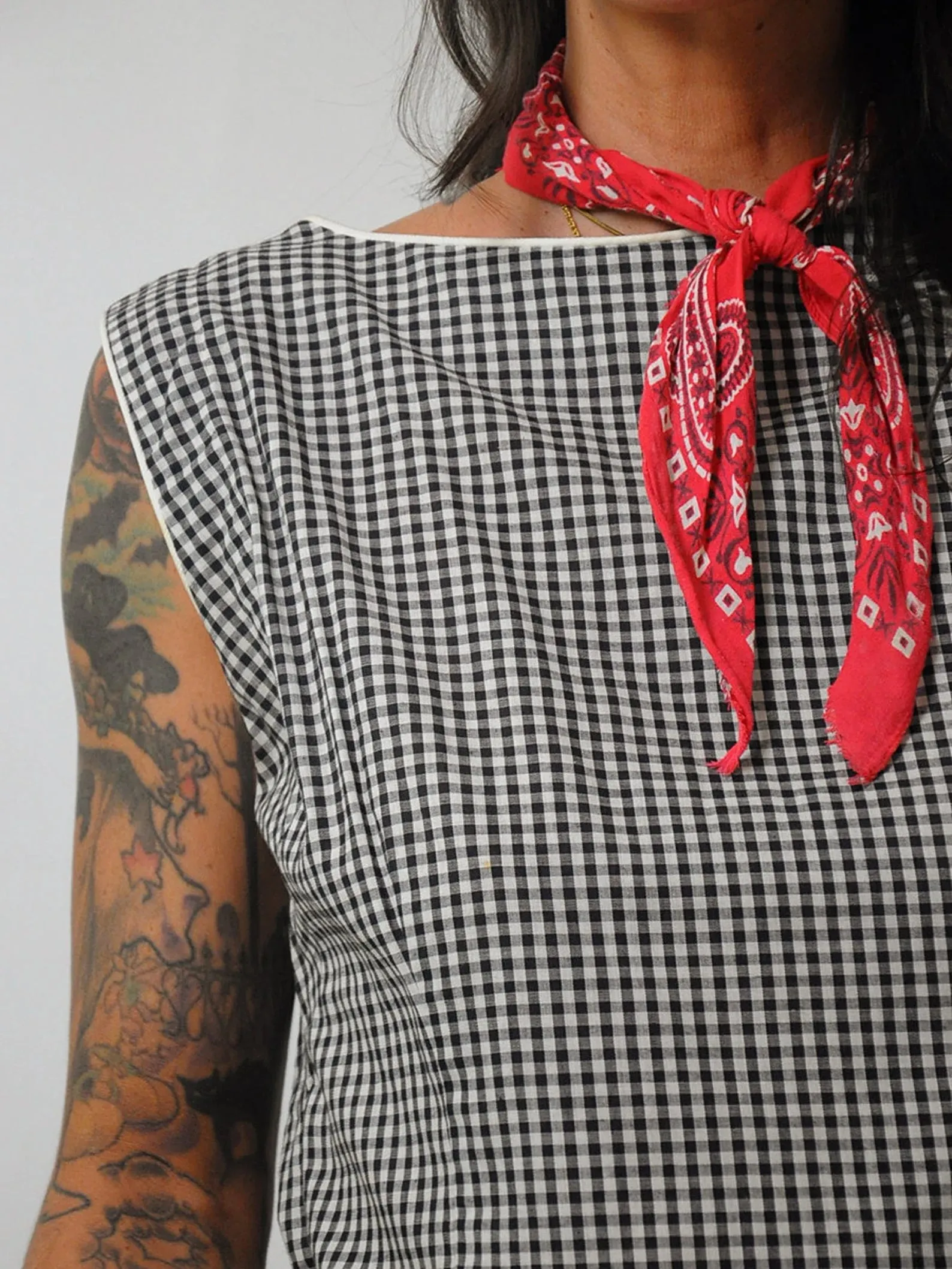1960's Ruffled Gingham Top