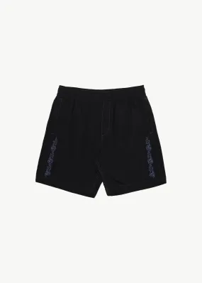 AFENDS Mens Scorched - Baywatch Swim Short 18 Inch - Black