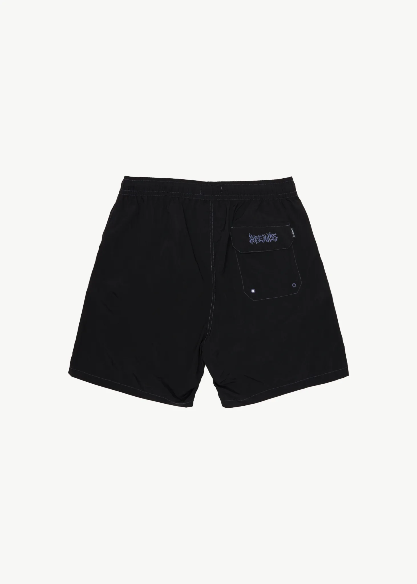 AFENDS Mens Scorched - Baywatch Swim Short 18 Inch - Black