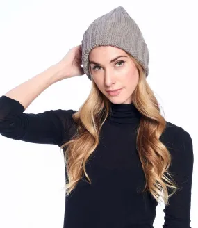 Alpaca Beanie Hat - Accordion - Sand