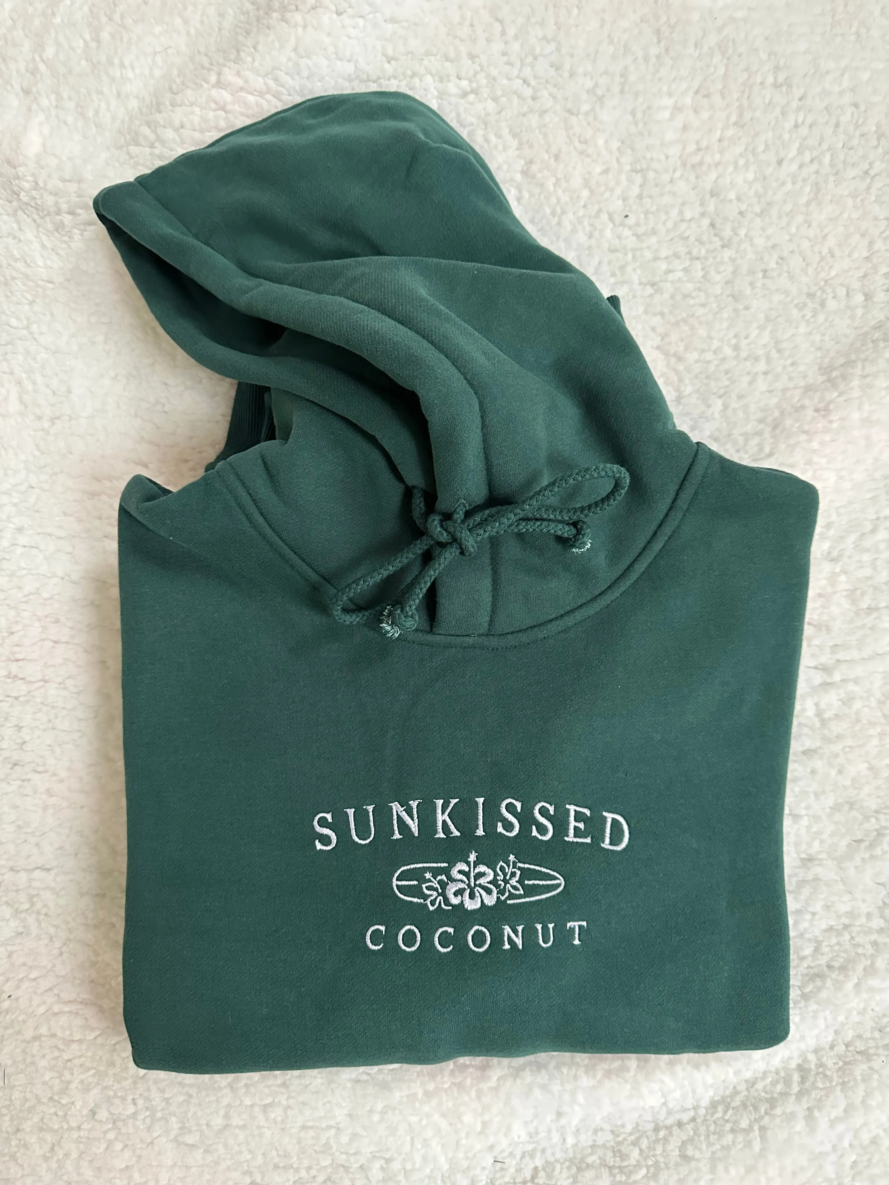 Amber Winter Green Sunkissedcoconut Embroider Hoodie