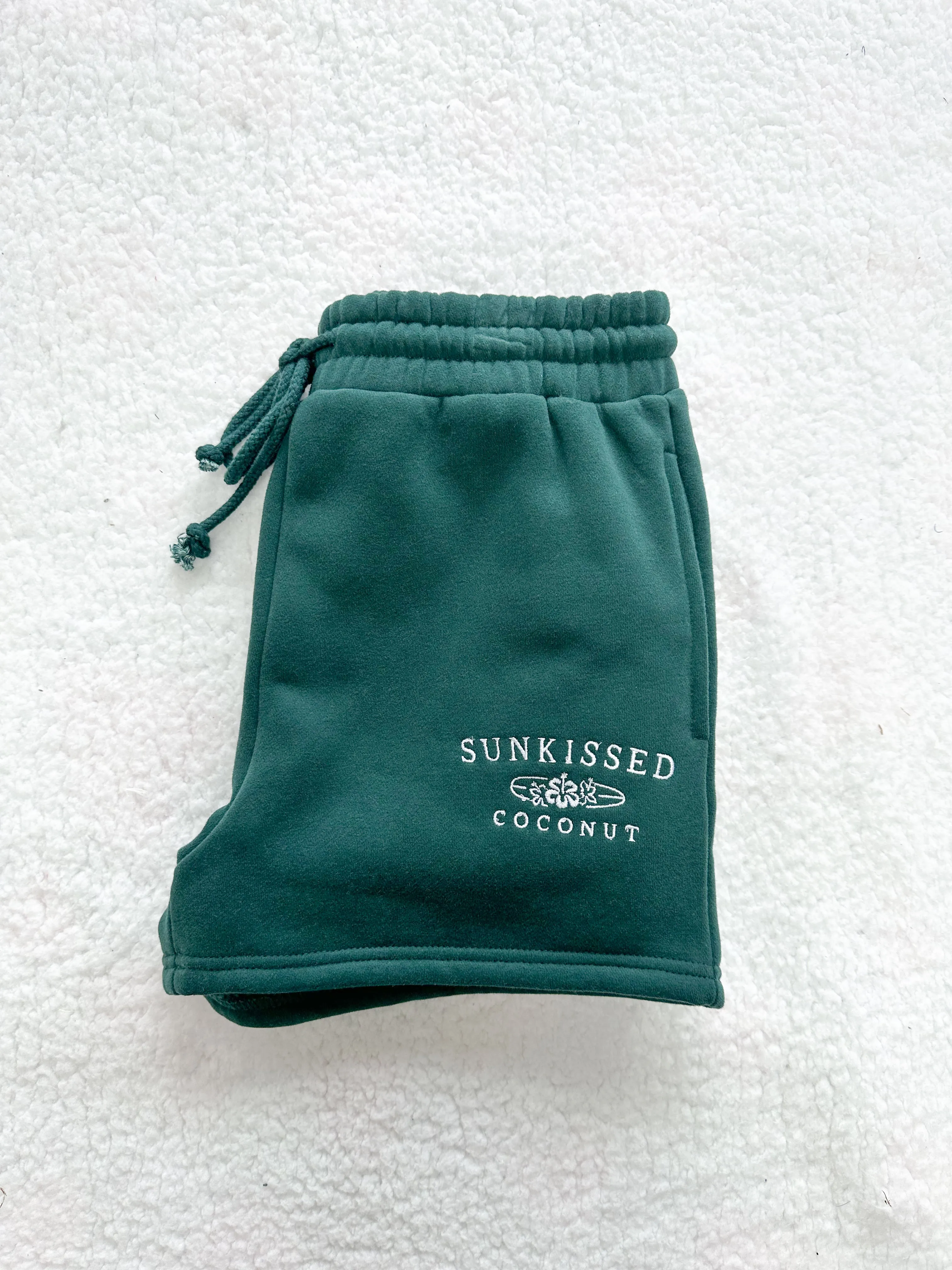 Amber Winter Green Sunkissedcoconut Embroider Shorts