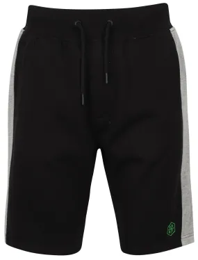 Araki Jogger Shorts with Side Stripe Detail In Jet Black - Dissident