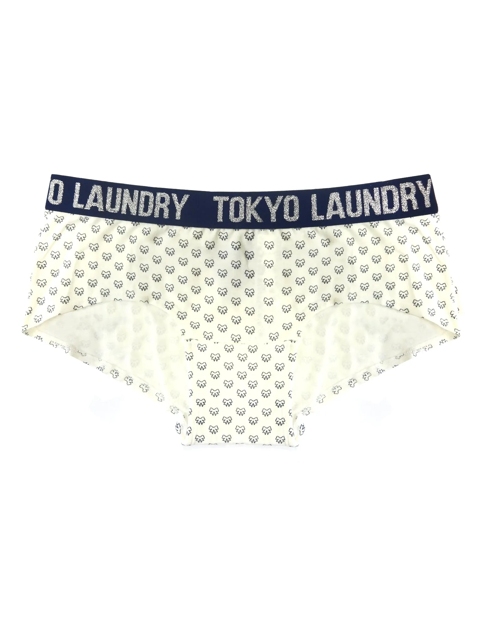 Ariana (3 Pack) Assorted Print Short Briefs In Ivory / Blue - Tokyo Laundry