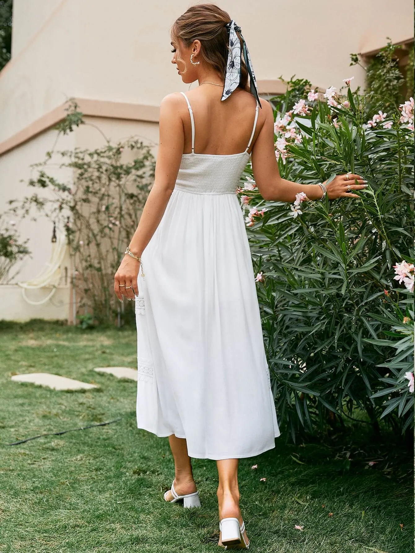 Ayleen White Summer Midi Dress