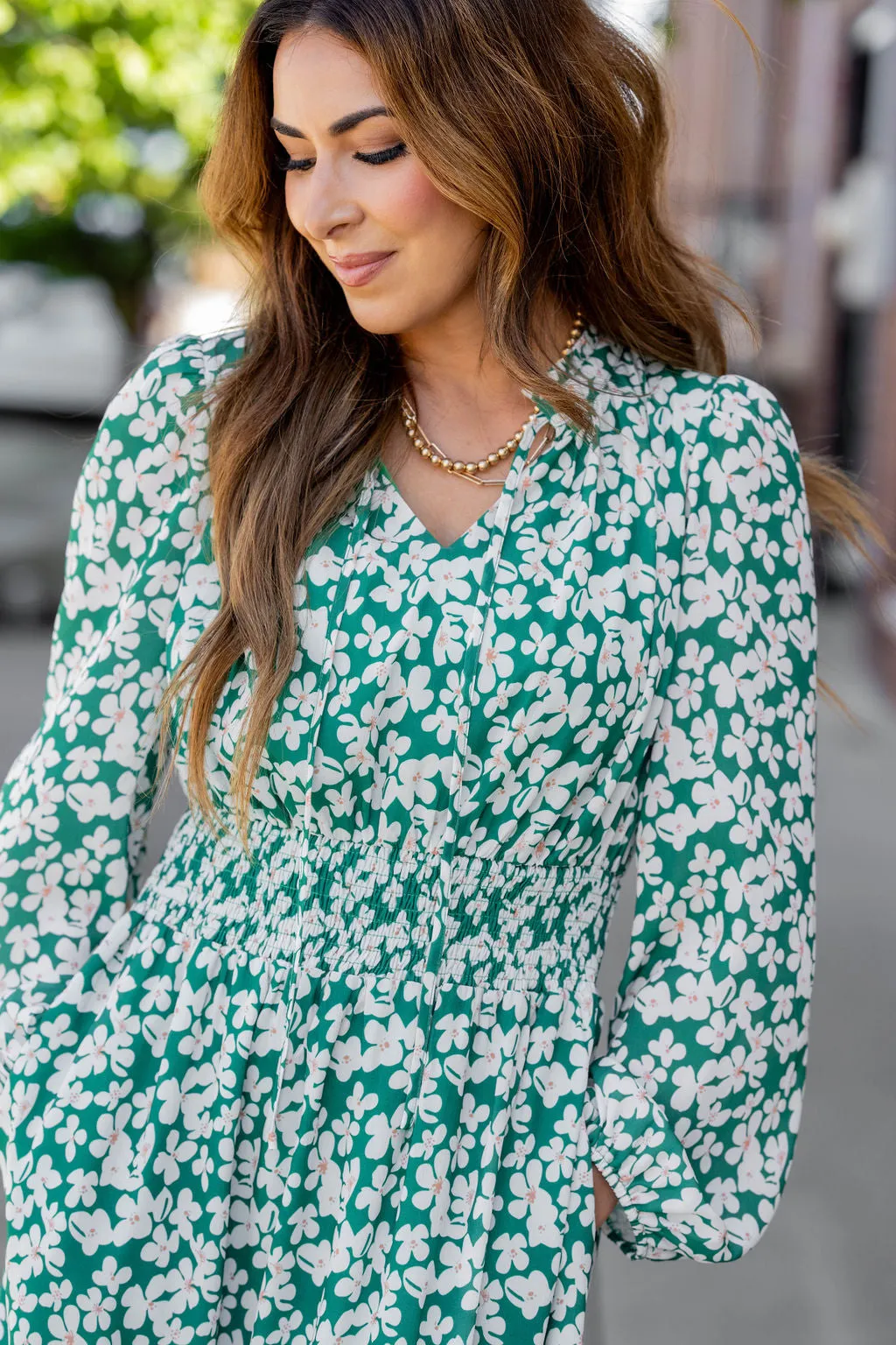 Azalea Ruffle Bottom Midi Dress