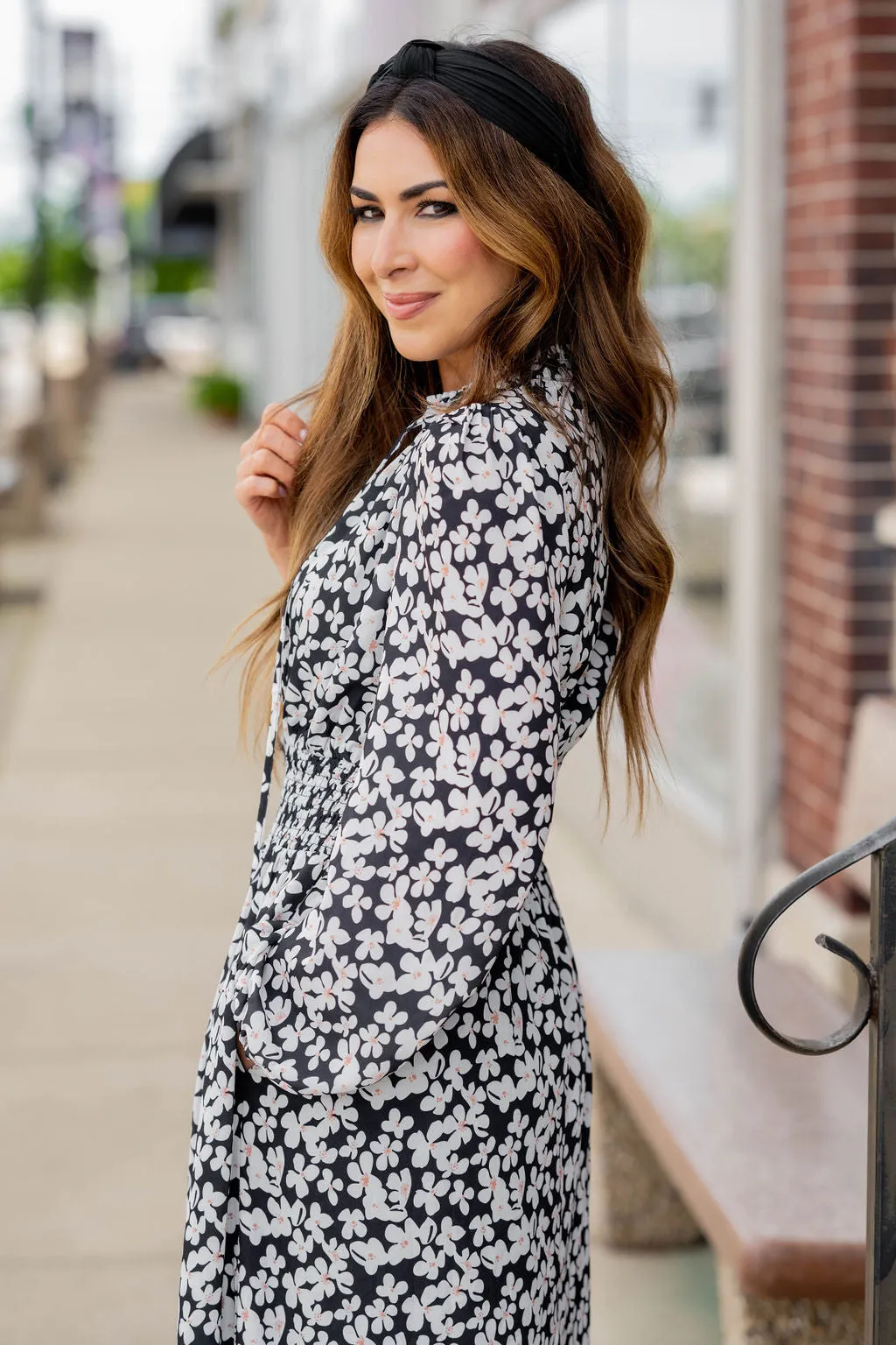 Azalea Ruffle Bottom Midi Dress