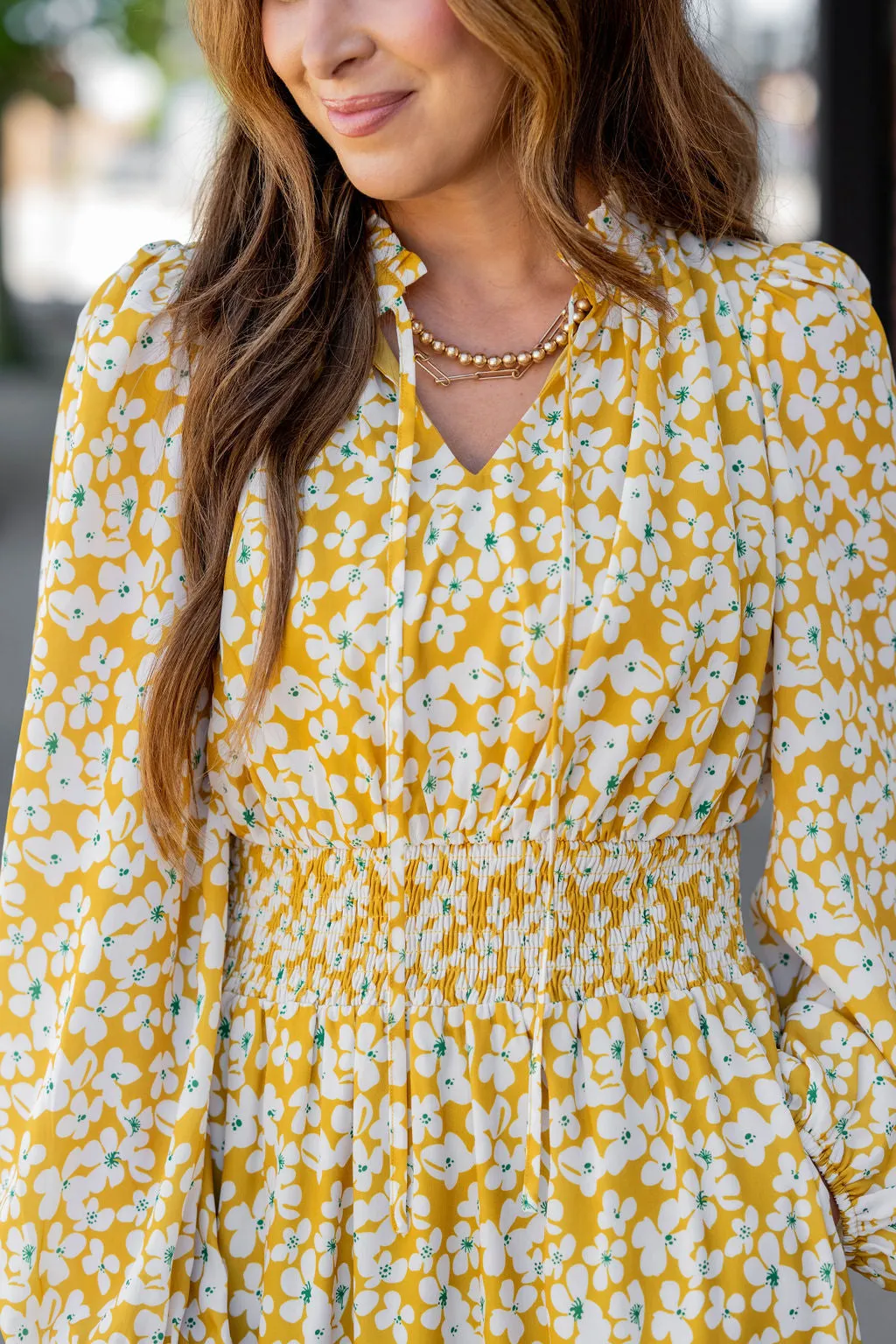 Azalea Ruffle Bottom Midi Dress