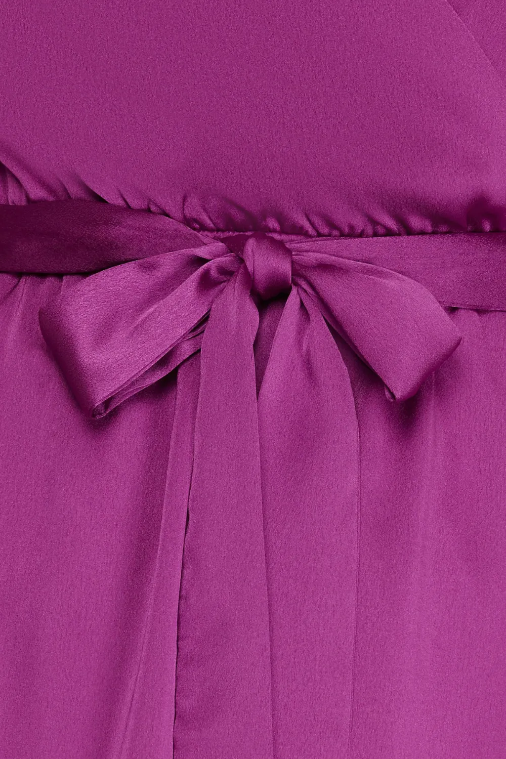 BALLOON HEM SKIRT SATIN DRESS | MAGENTA
