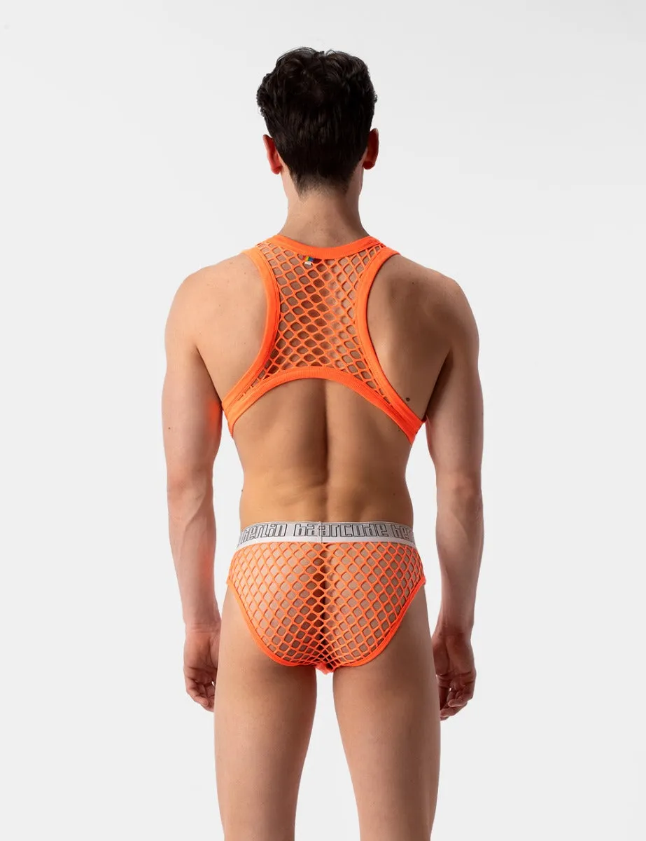Barcode Berlin Mesh Brief Nursu White Neon Orange