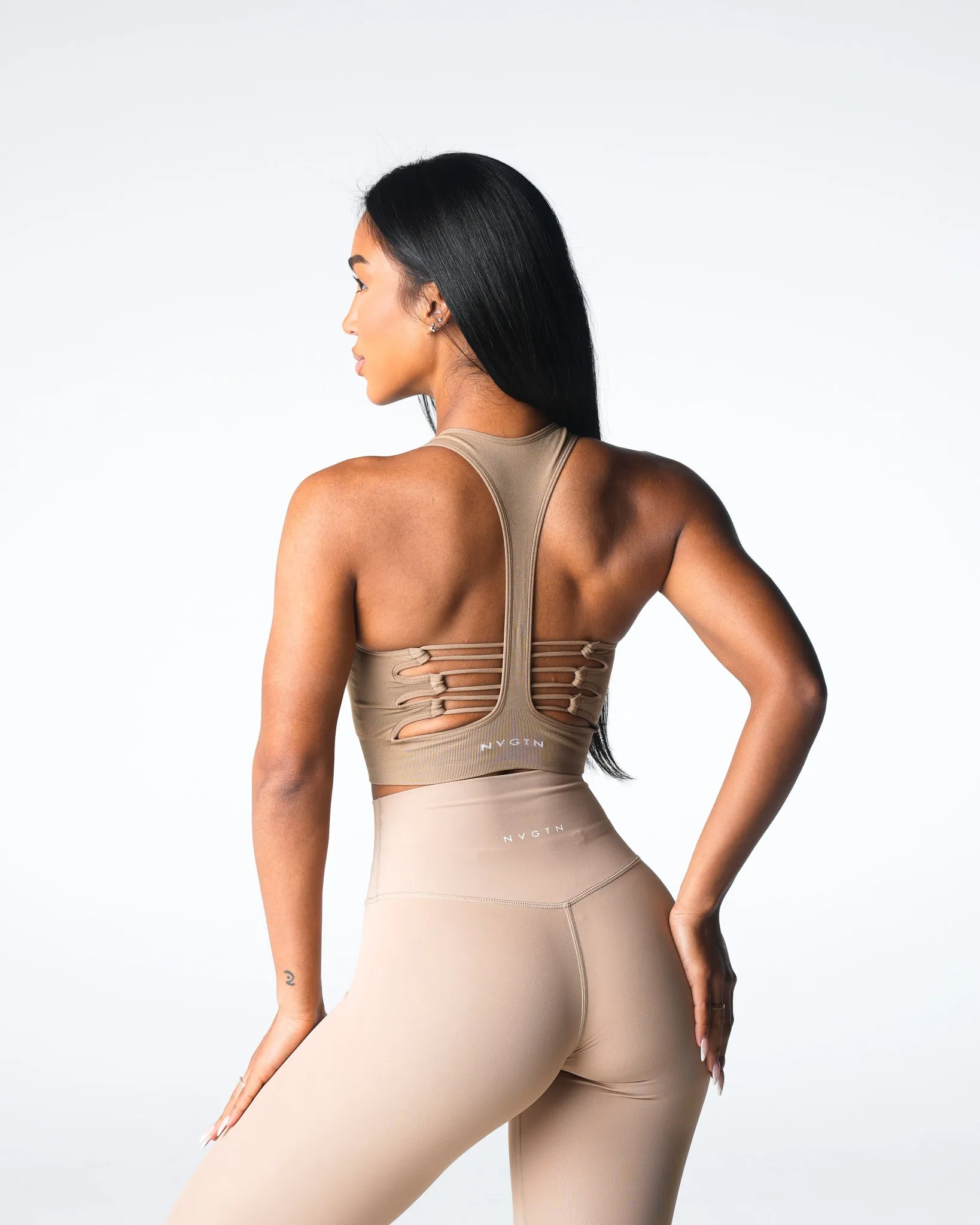 Beige Resilience Seamless Bra