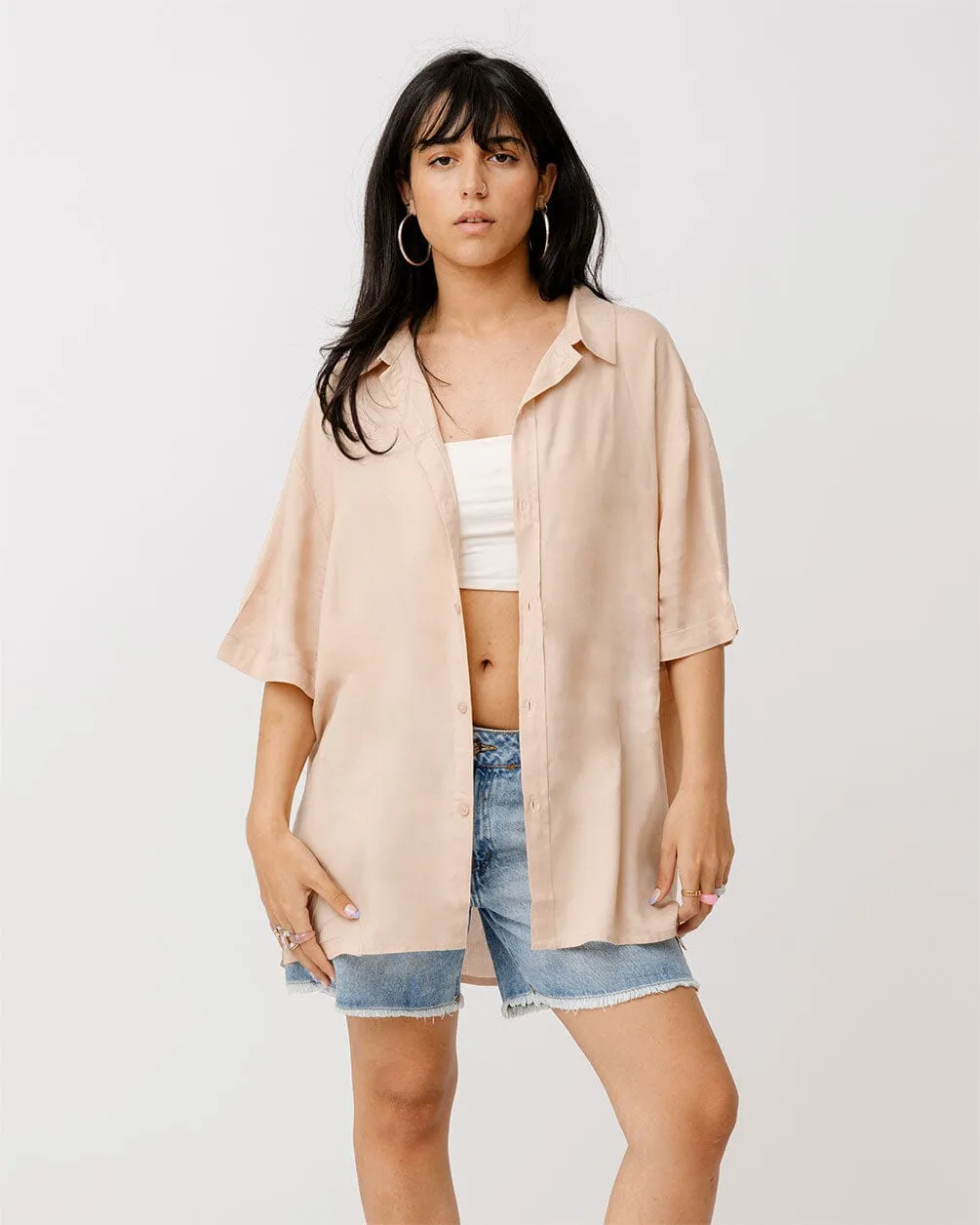 Beige Short Sleeve Shirt