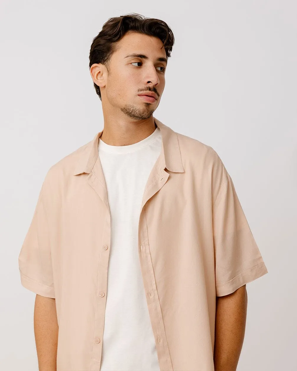 Beige Short Sleeve Shirt