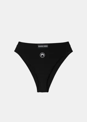 Black Crescent Moon Embroidered Briefs