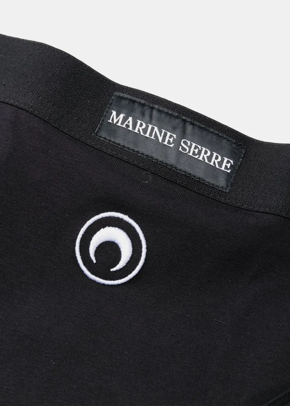 Black Crescent Moon Embroidered Briefs