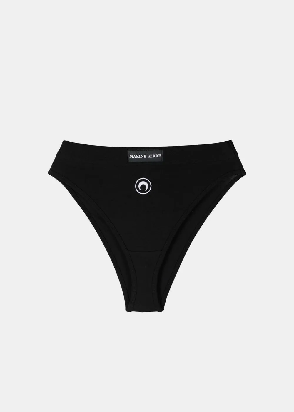 Black Crescent Moon Embroidered Briefs