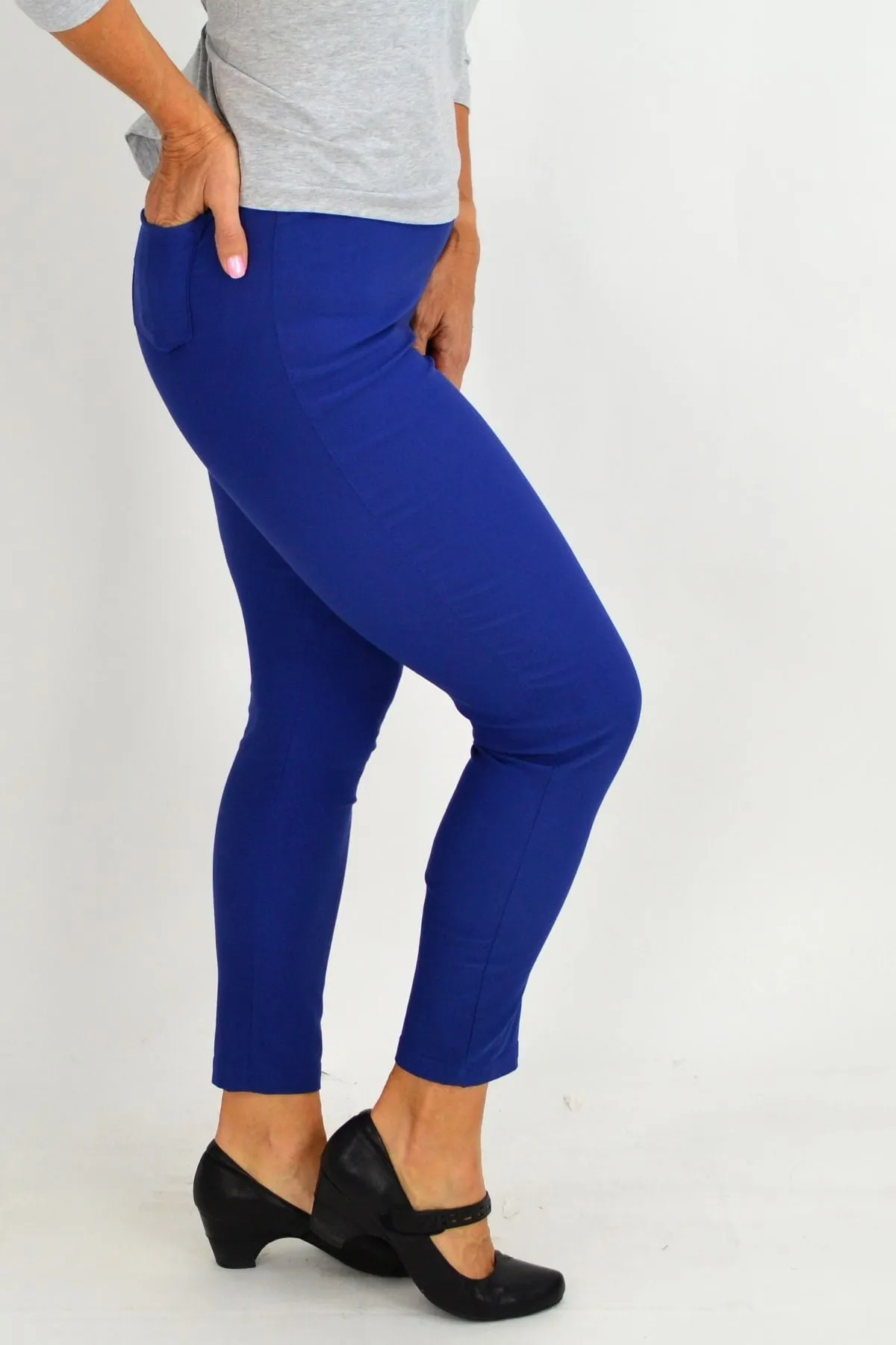 Blue Eva Stretch 7/8 Pants