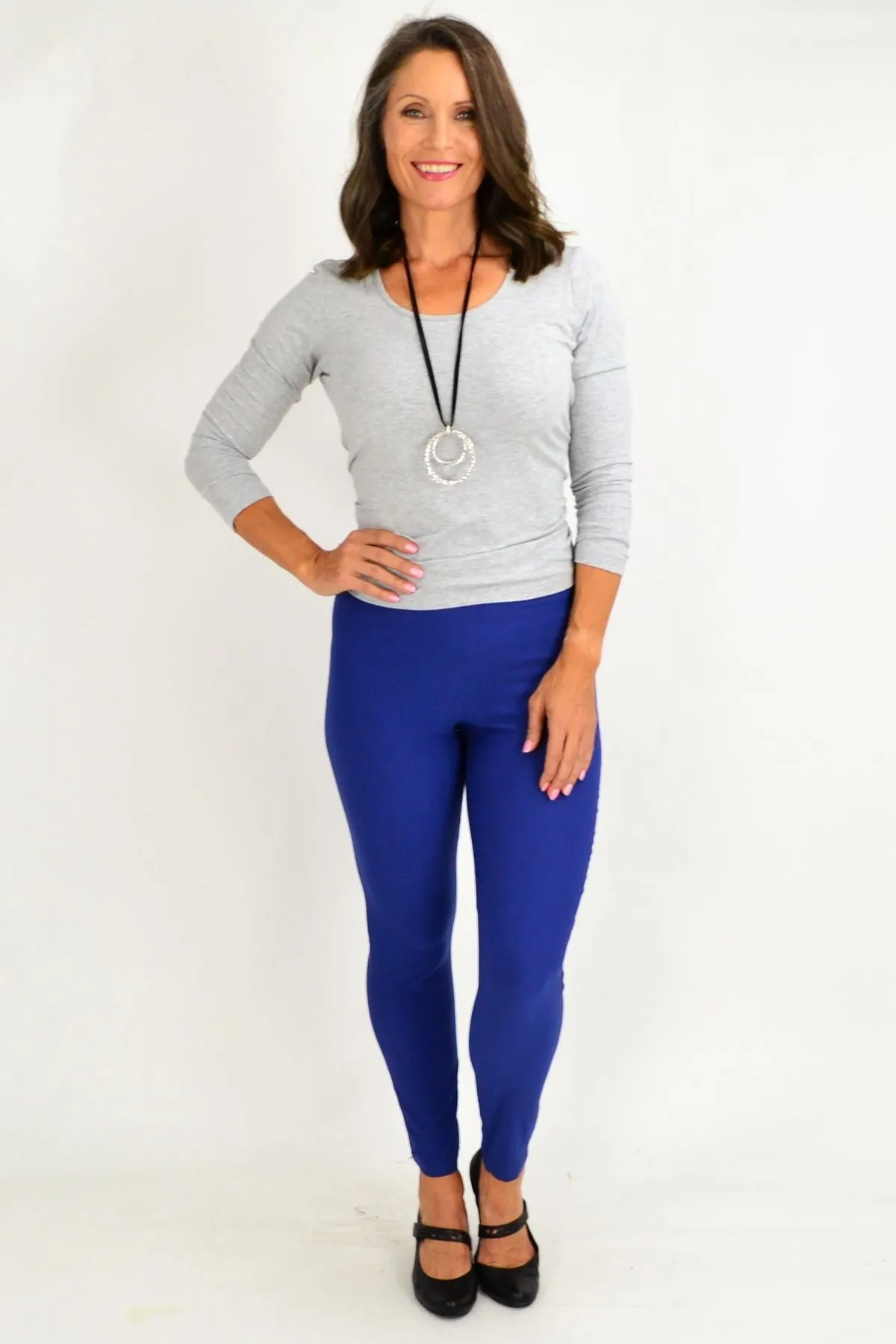 Blue Eva Stretch 7/8 Pants