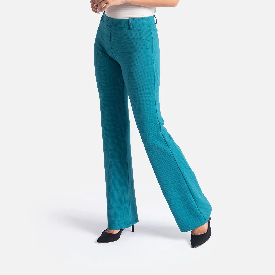 Boot-Cut | Classic Dress Pant Yoga Pants (Peacock)