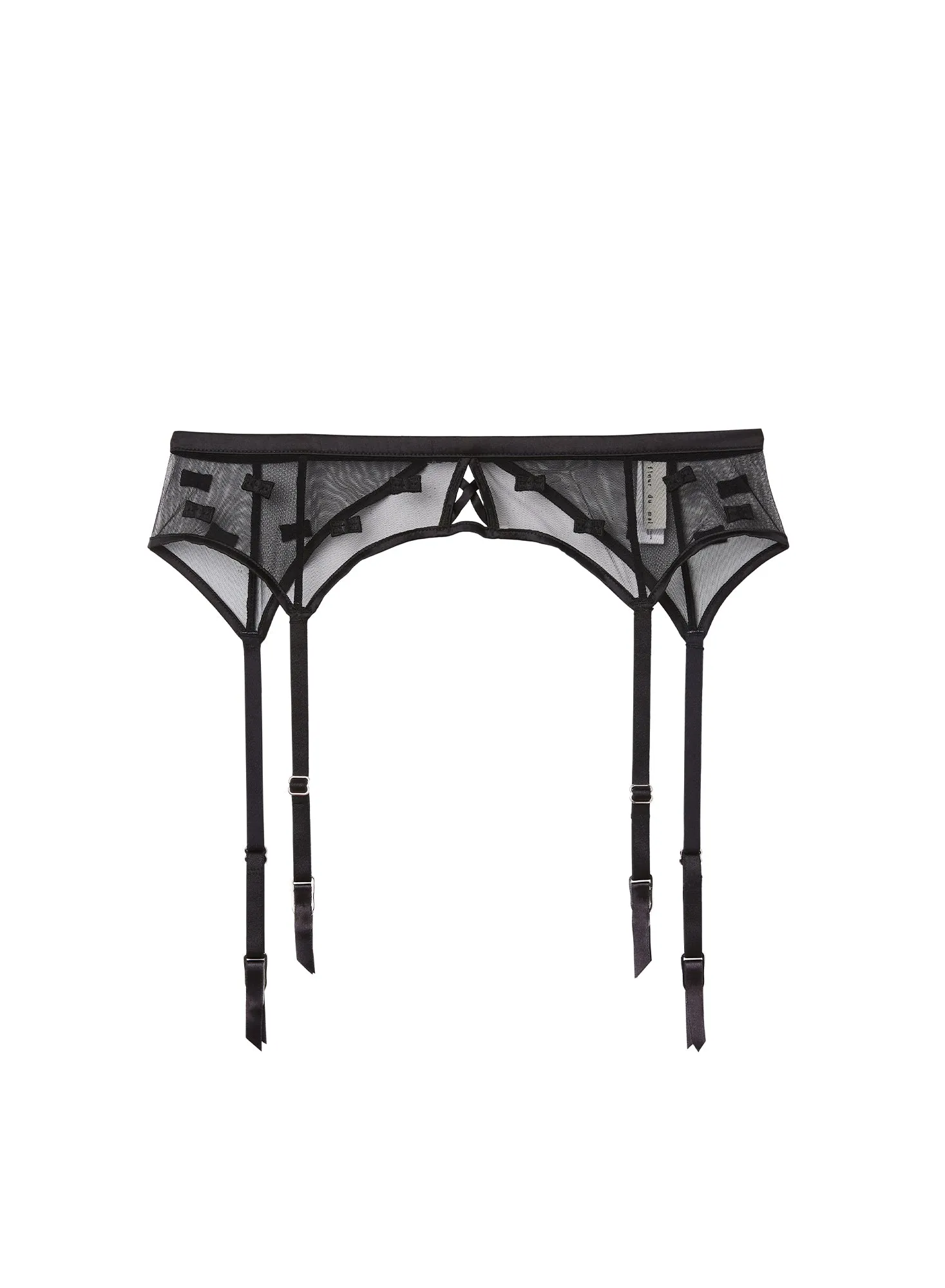 Bow Embroidery Garter Belt