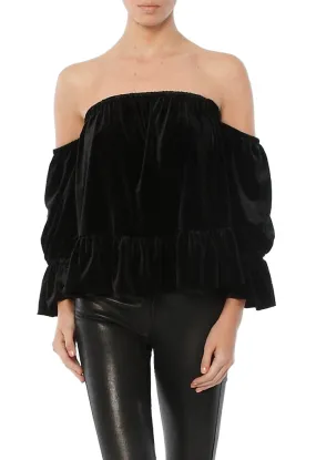 BRIGIT OFF THE SHOULDER RUFFLE TOP