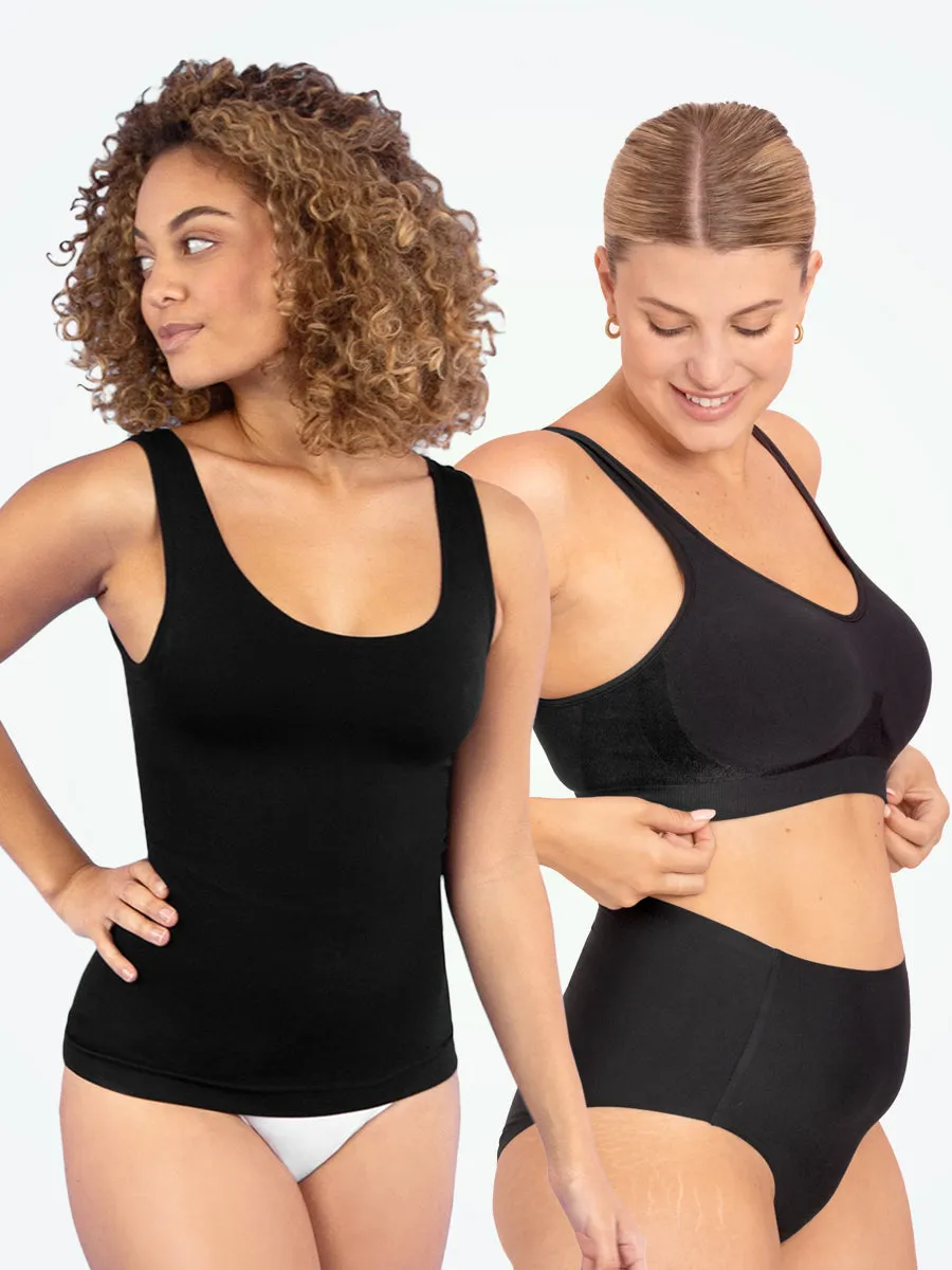 Bundle Truekind® & Shapermint Essentials - 1 Shaping Bra   1 Tank Cami