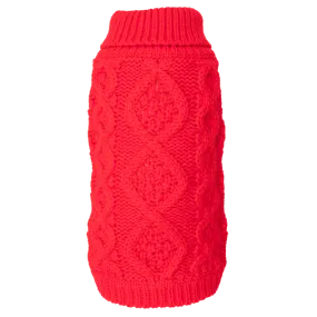 Chunky Knit Sweater | Red