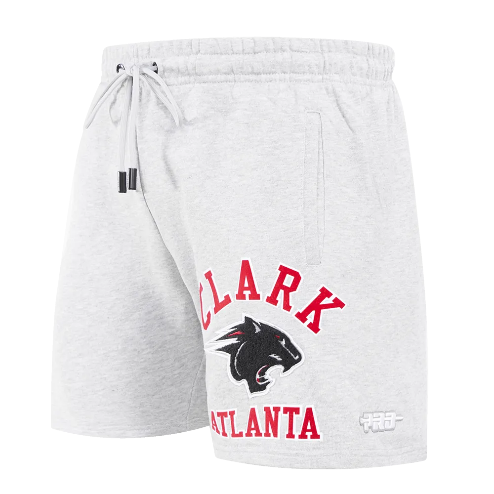 CLARK ATLANTA UNIVERSITY CLASSIC MEN'S STACKED LOGO SHORT (HEATHER GREY)