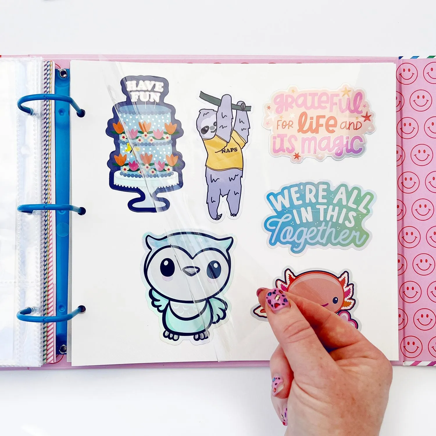 Colorful Stickers Sticker Keeper