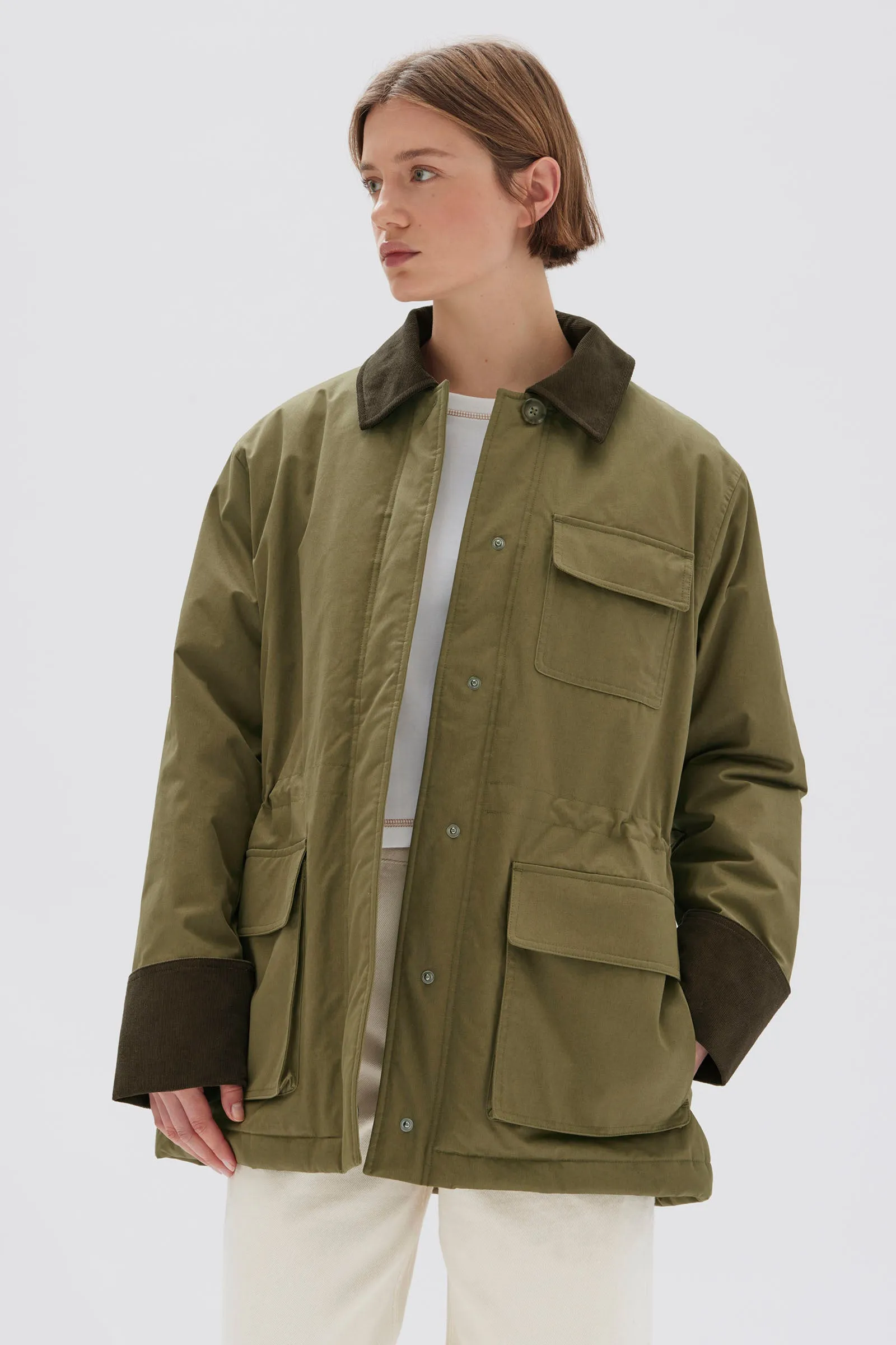 Contrast Cord Anorak
