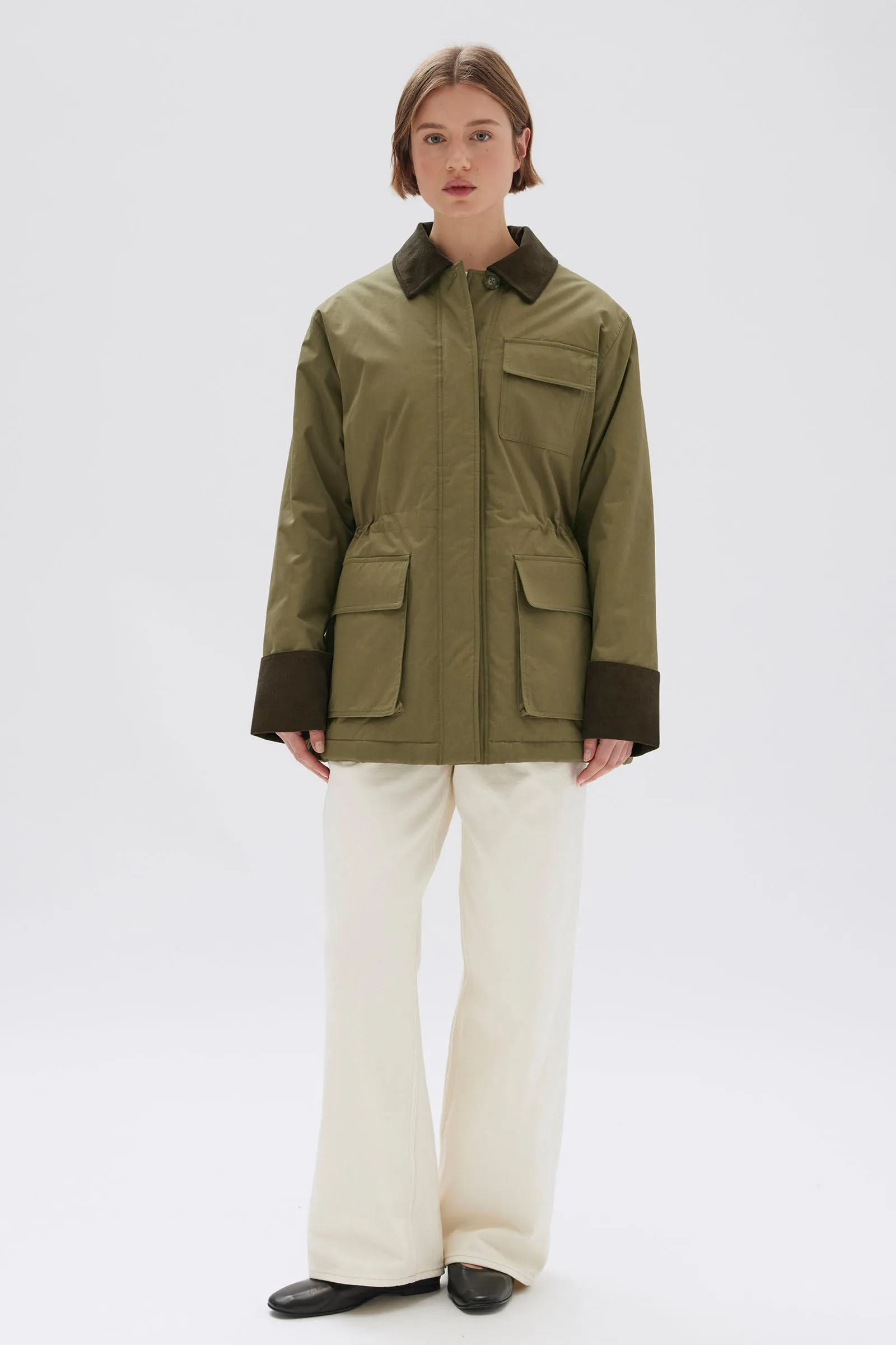 Contrast Cord Anorak