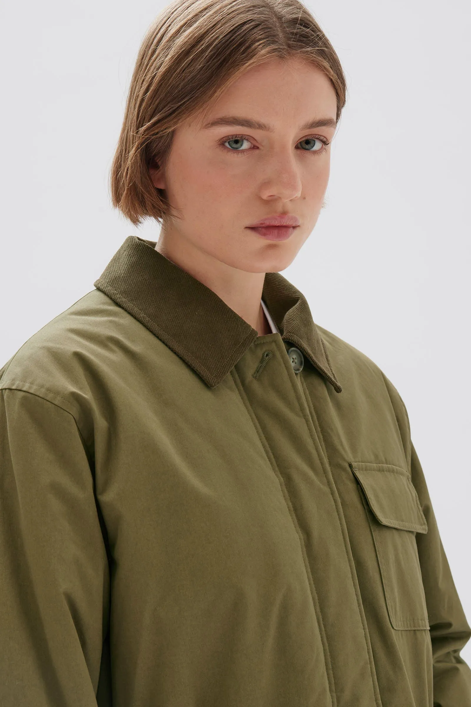 Contrast Cord Anorak