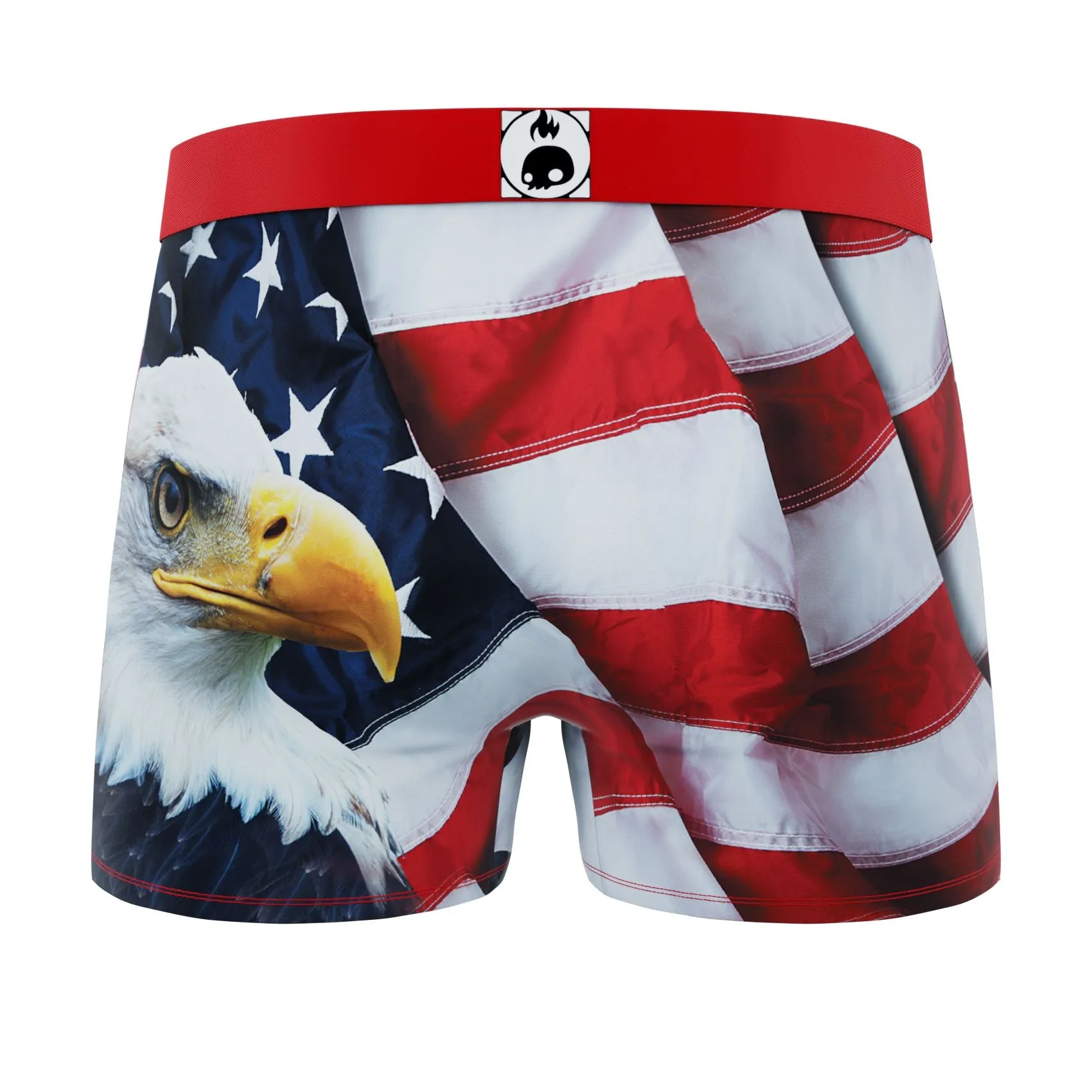 CRAZYBOXER Outdoor Tigers Eagle Men's Boxer Briefs (3 pack)