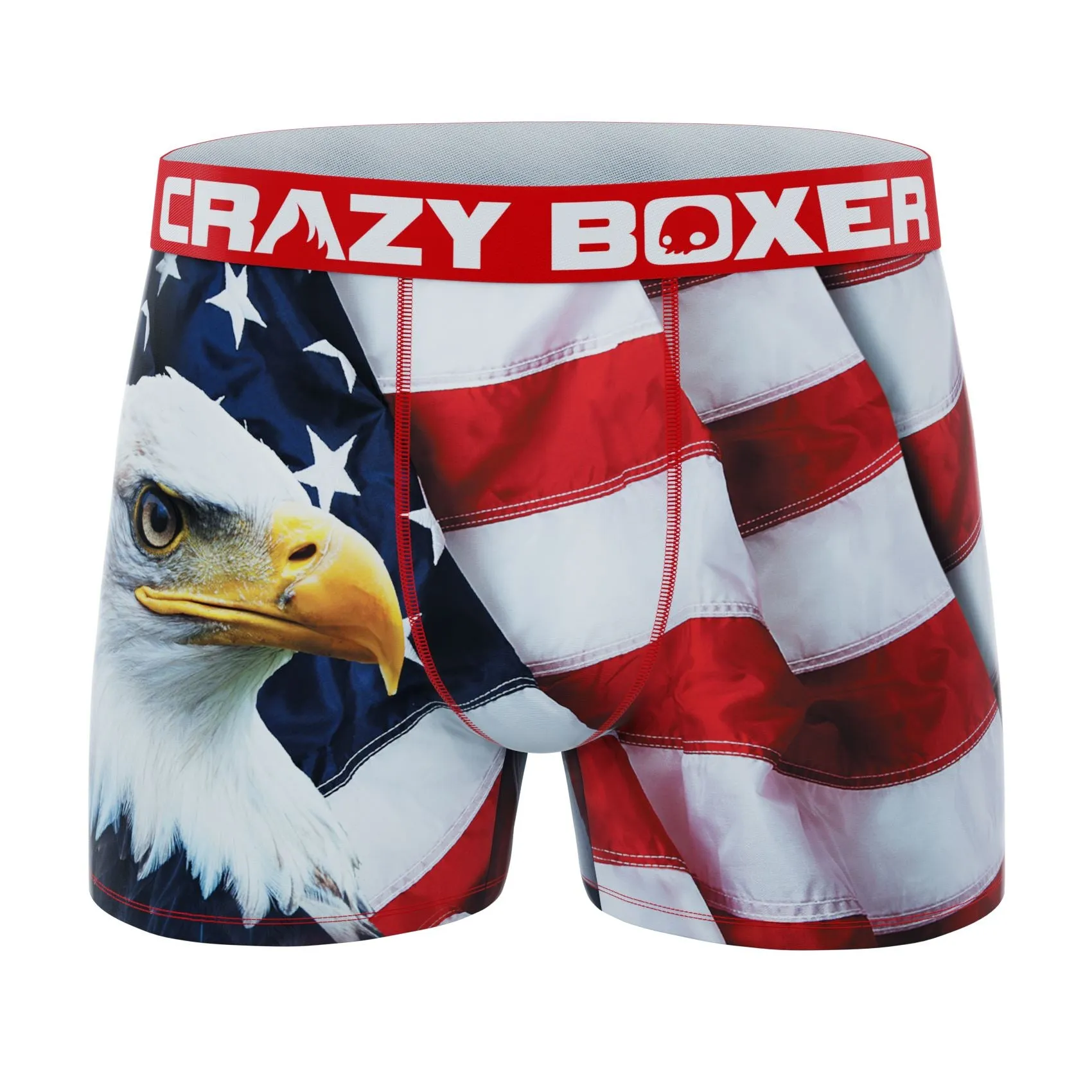 CRAZYBOXER Outdoor Tigers Eagle Men's Boxer Briefs (3 pack)