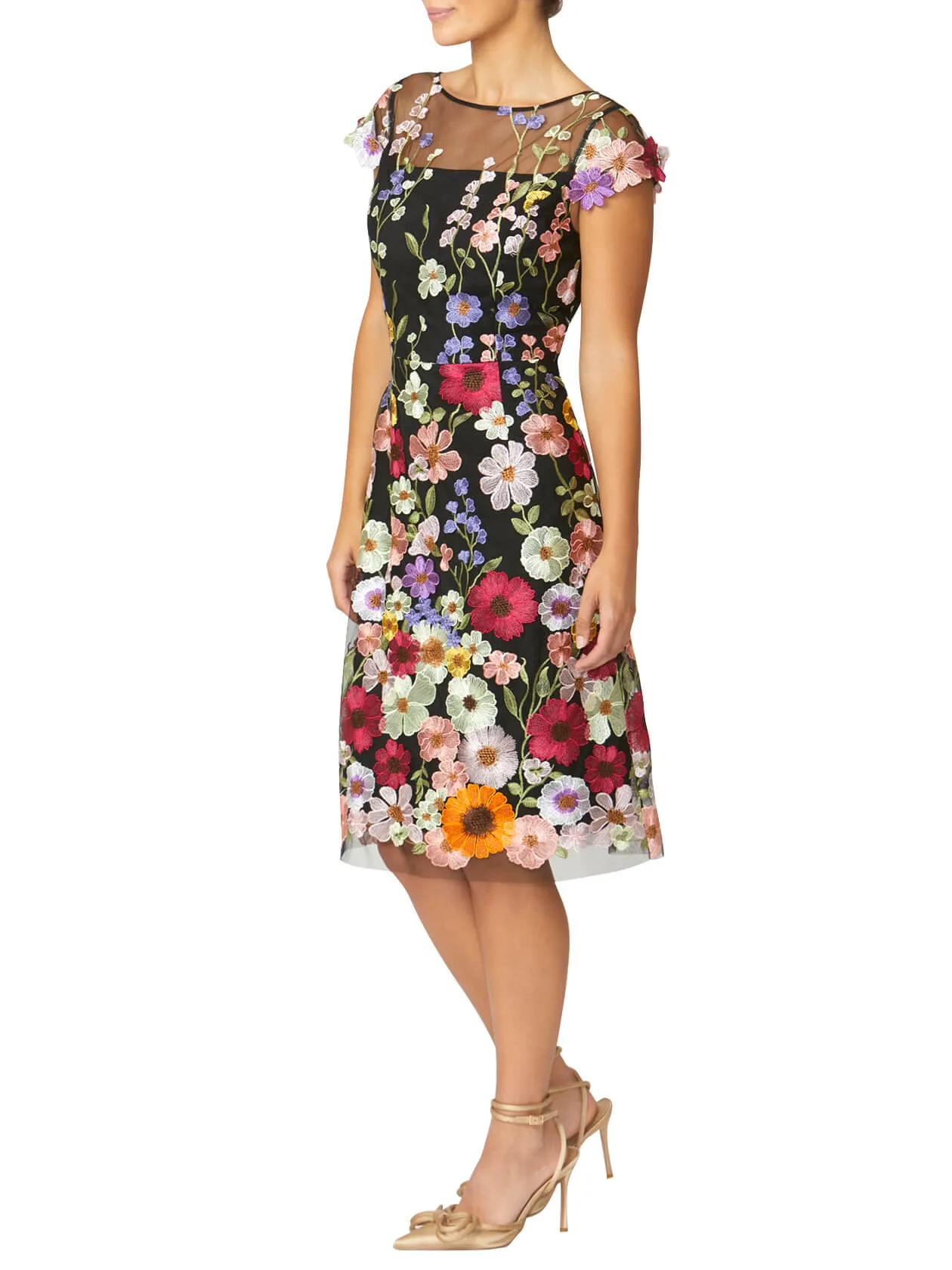 Dahlia Floral A-Line Dress