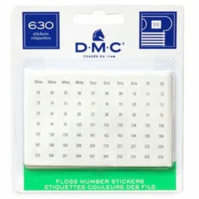 DMC Floss Number Stickers