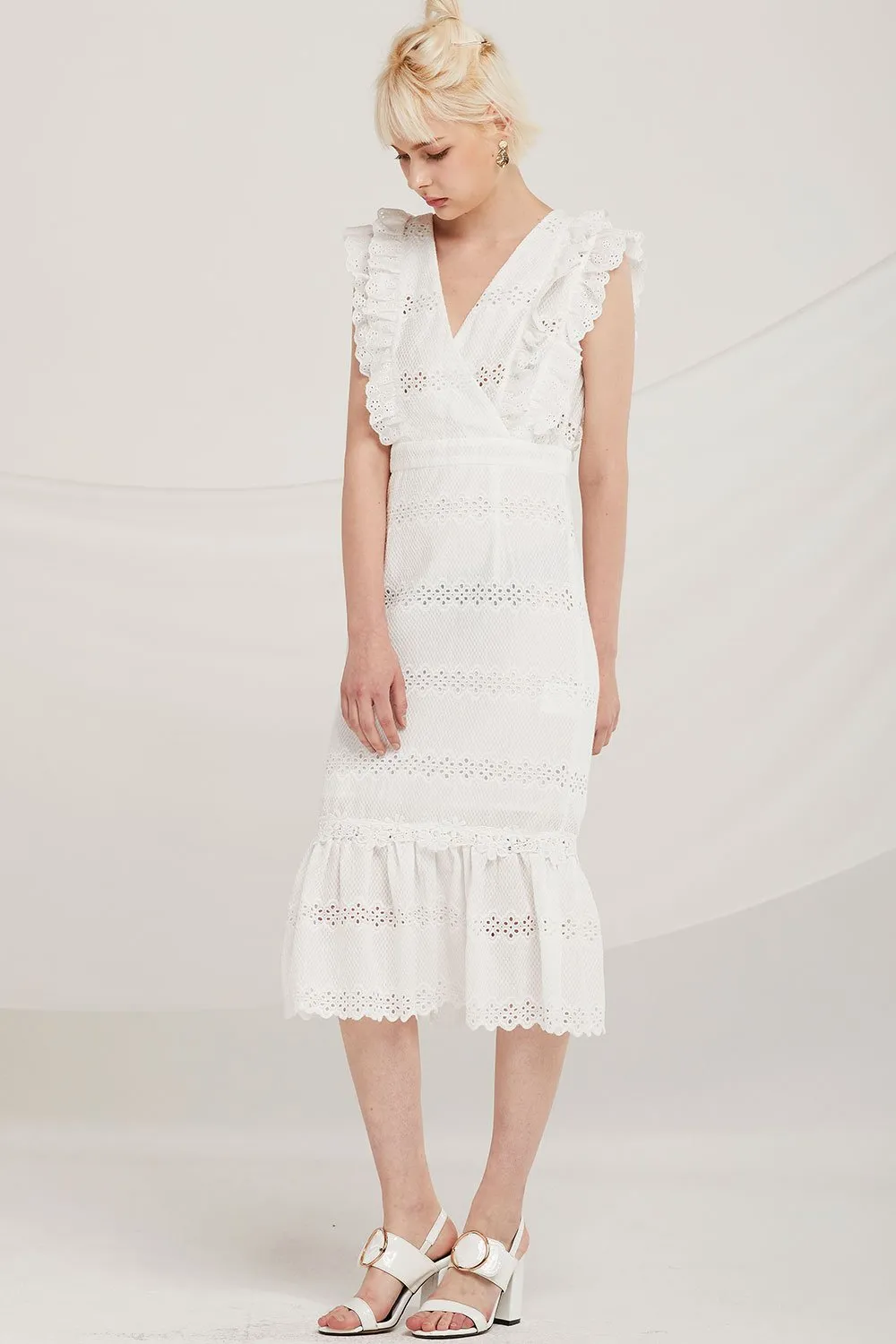 Dominic Eyelet Lace Mermaid Dress