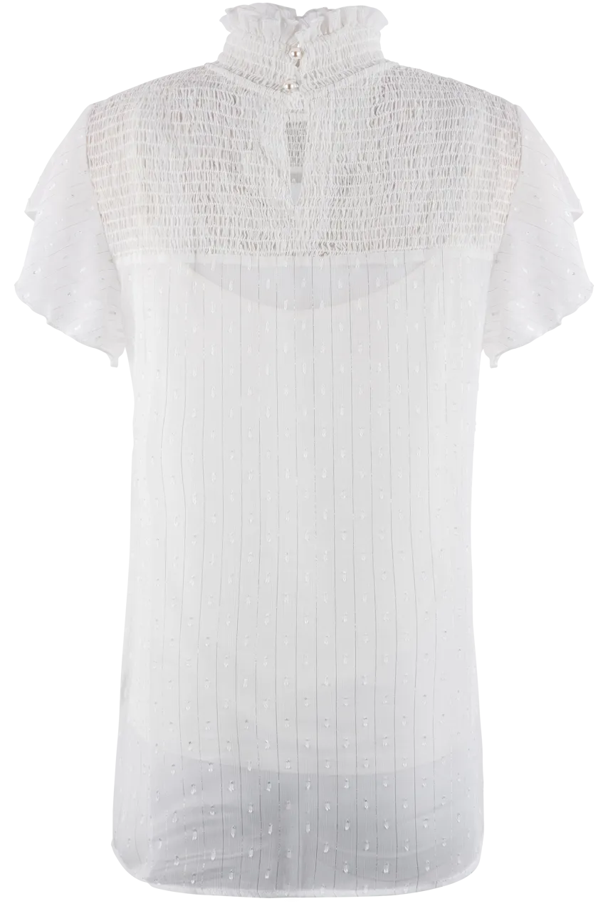 Double D Ranch White Come Away Top