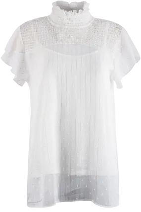 Double D Ranch White Come Away Top