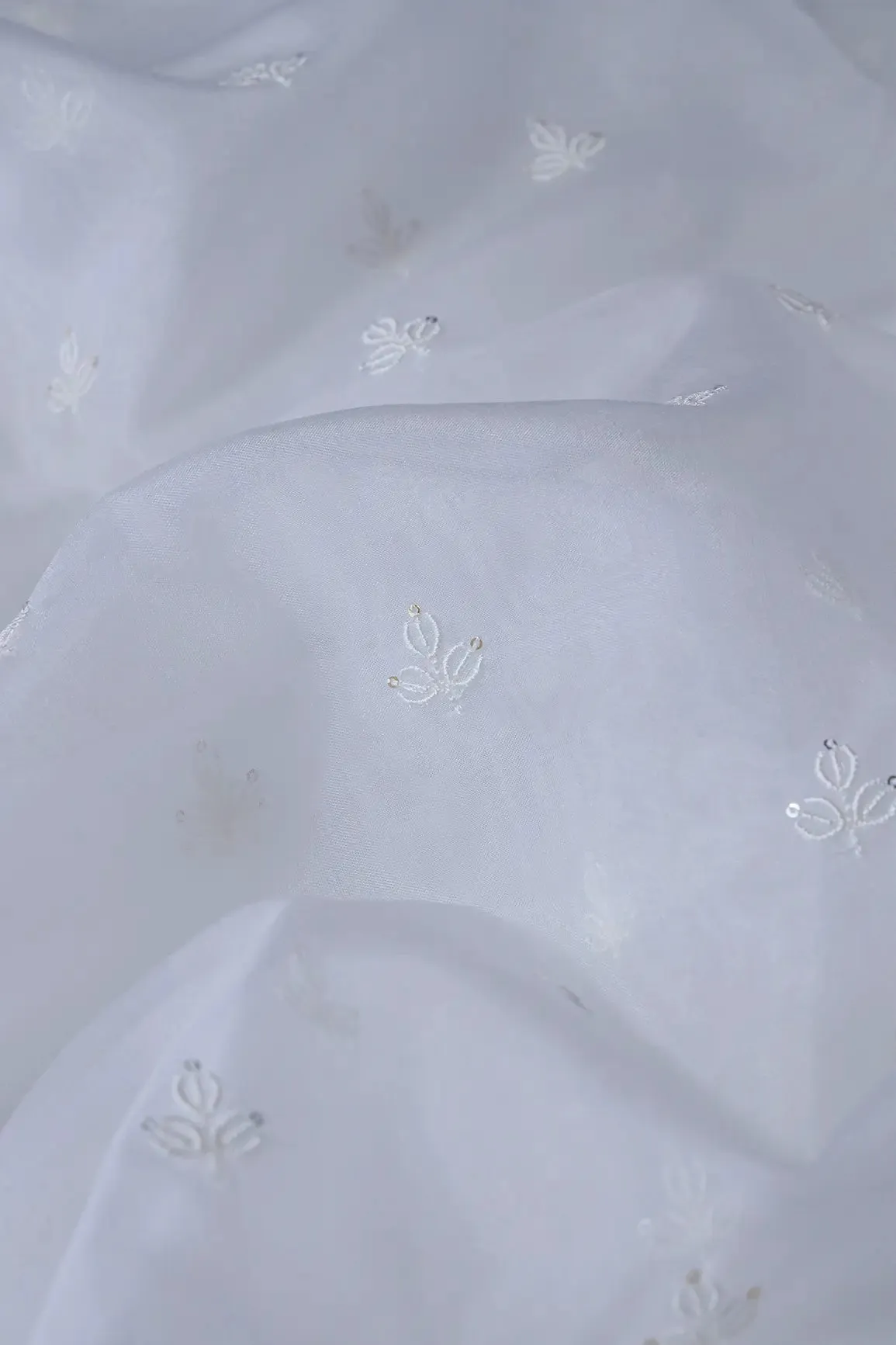 Dyeable White Unstitched Lehenga Set Fabric (3 Piece)
