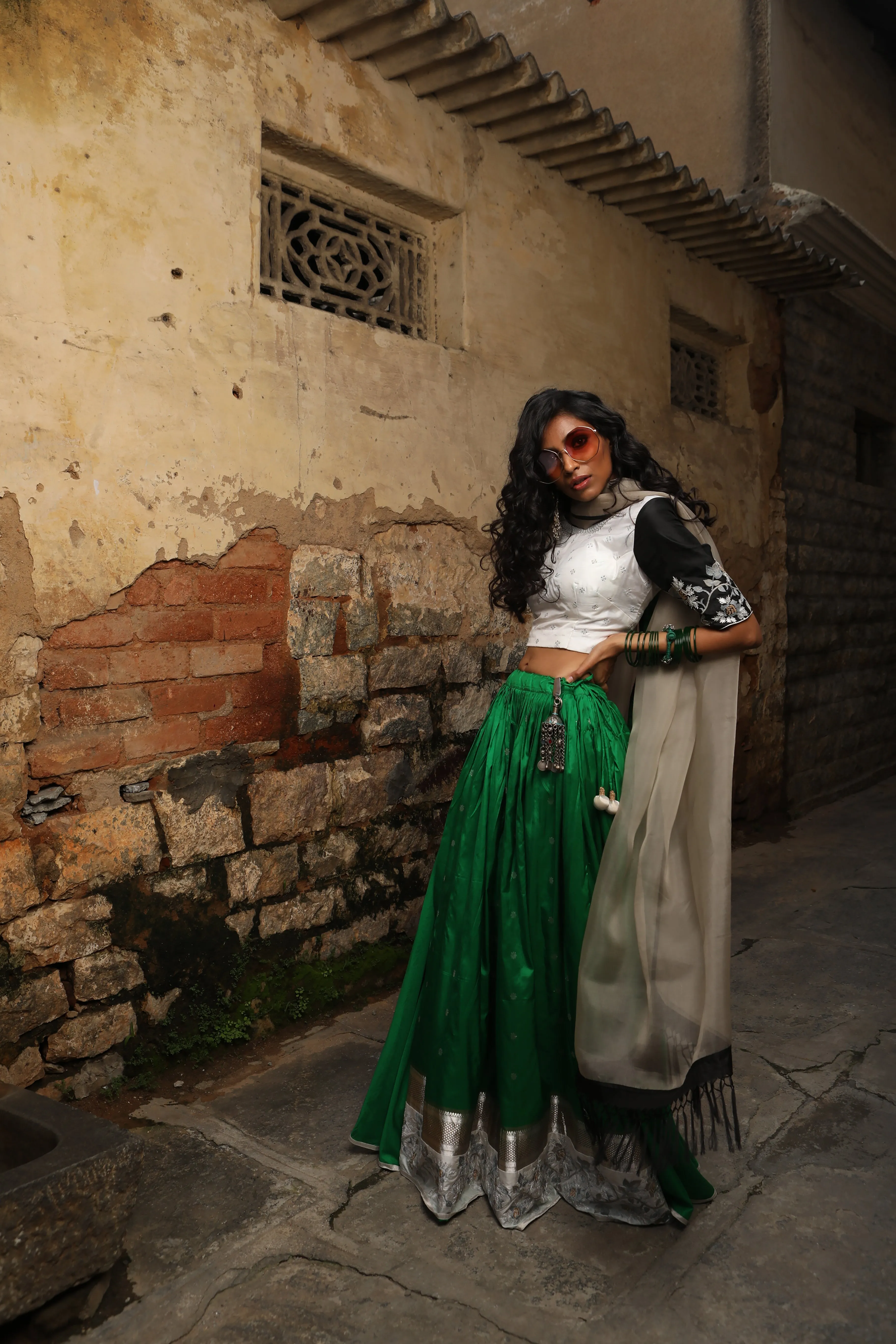 Emerald Green Lehanga