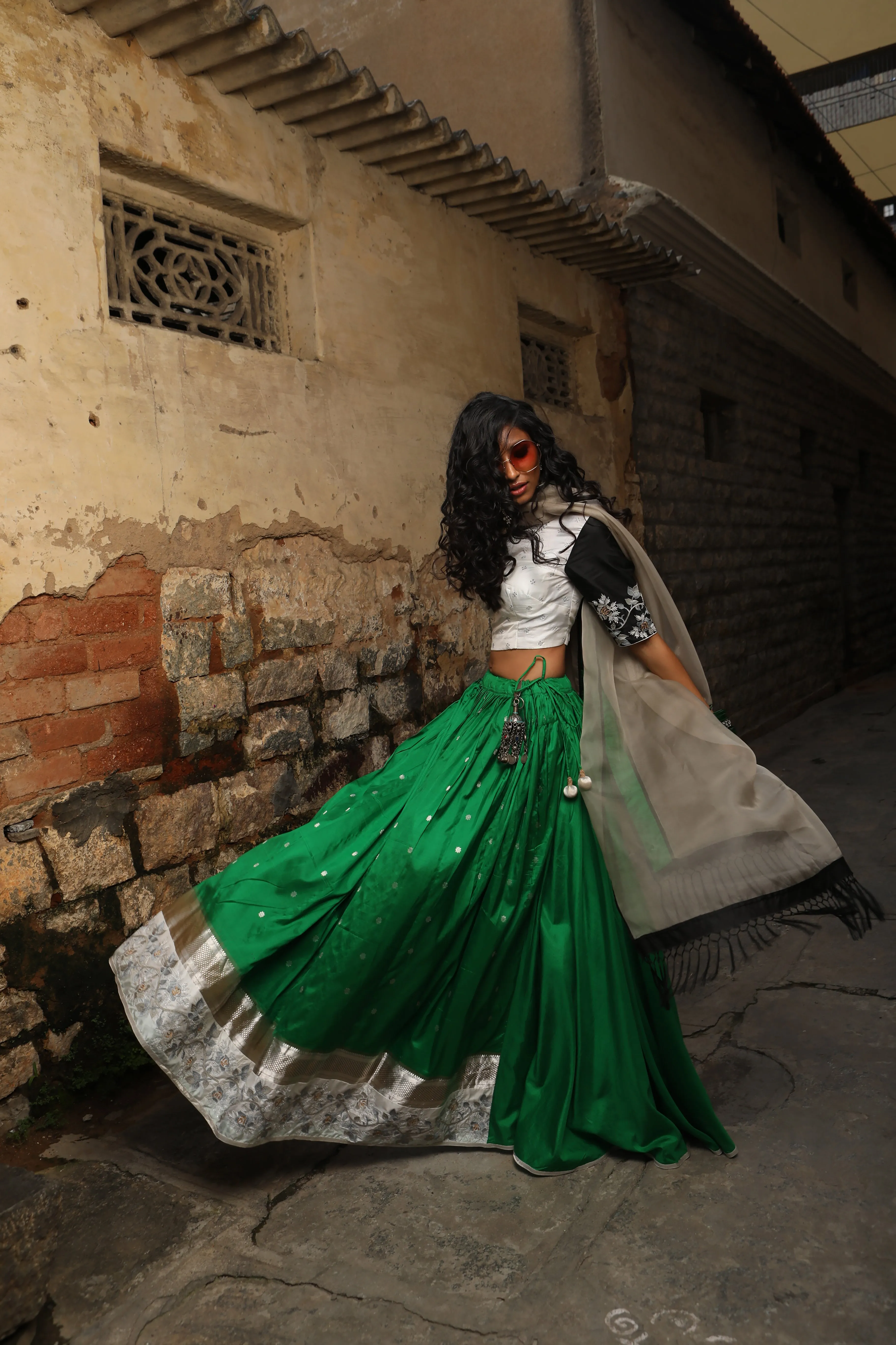 Emerald Green Lehanga
