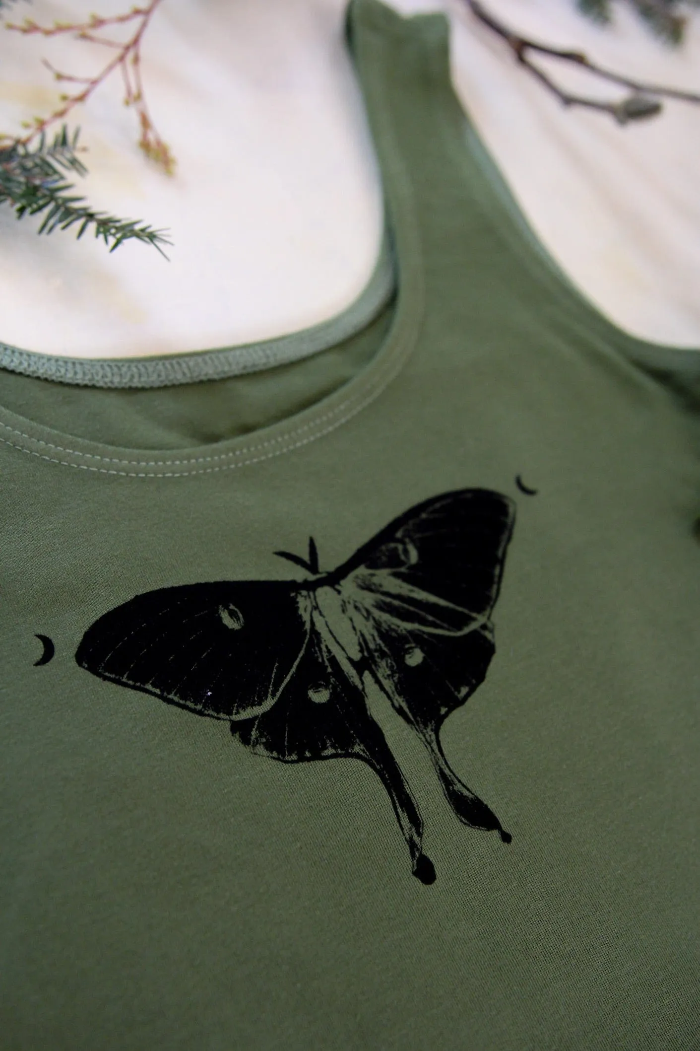 Fern Luna Moth Yoga Top
