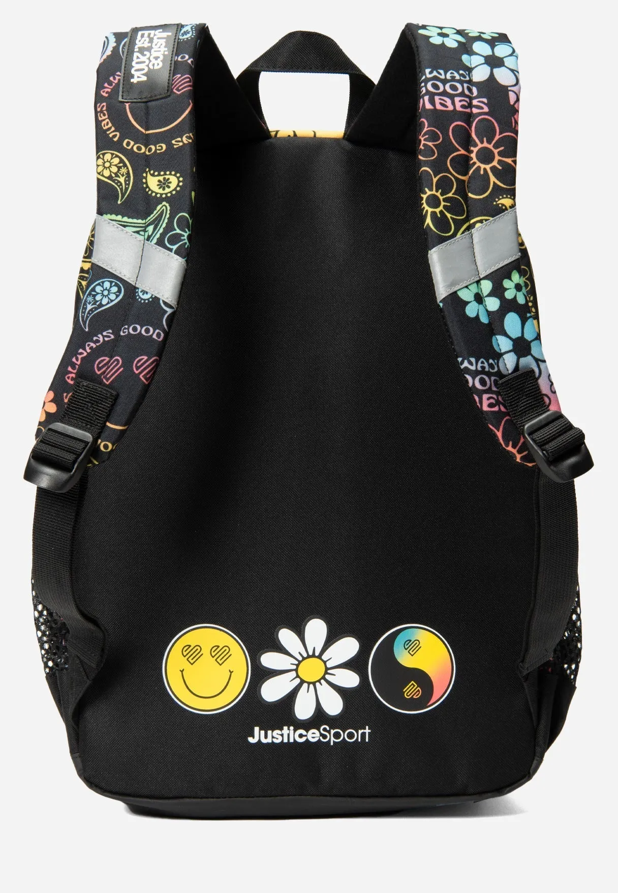 Glitter Graphic Backpack with Keychain