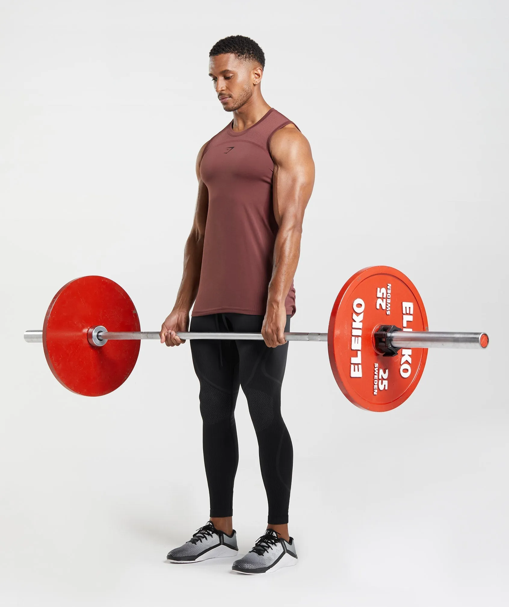 Gymshark 315 Seamless Tank - Cherry Brown