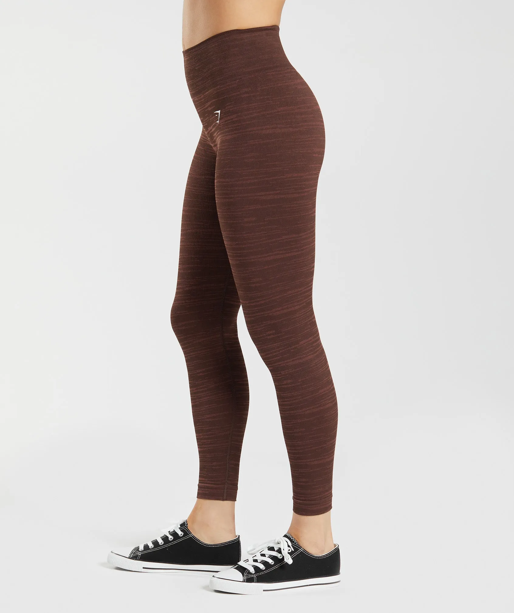 Gymshark Adapt Marl Seamless Leggings - Archive Brown/Cherry Brown