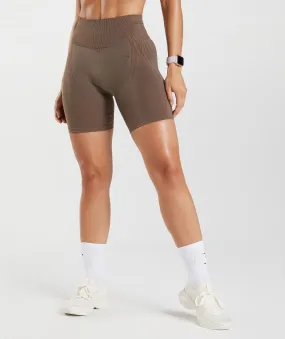 Gymshark Apex Seamless Shorts - Truffle Brown/Cherry Brown