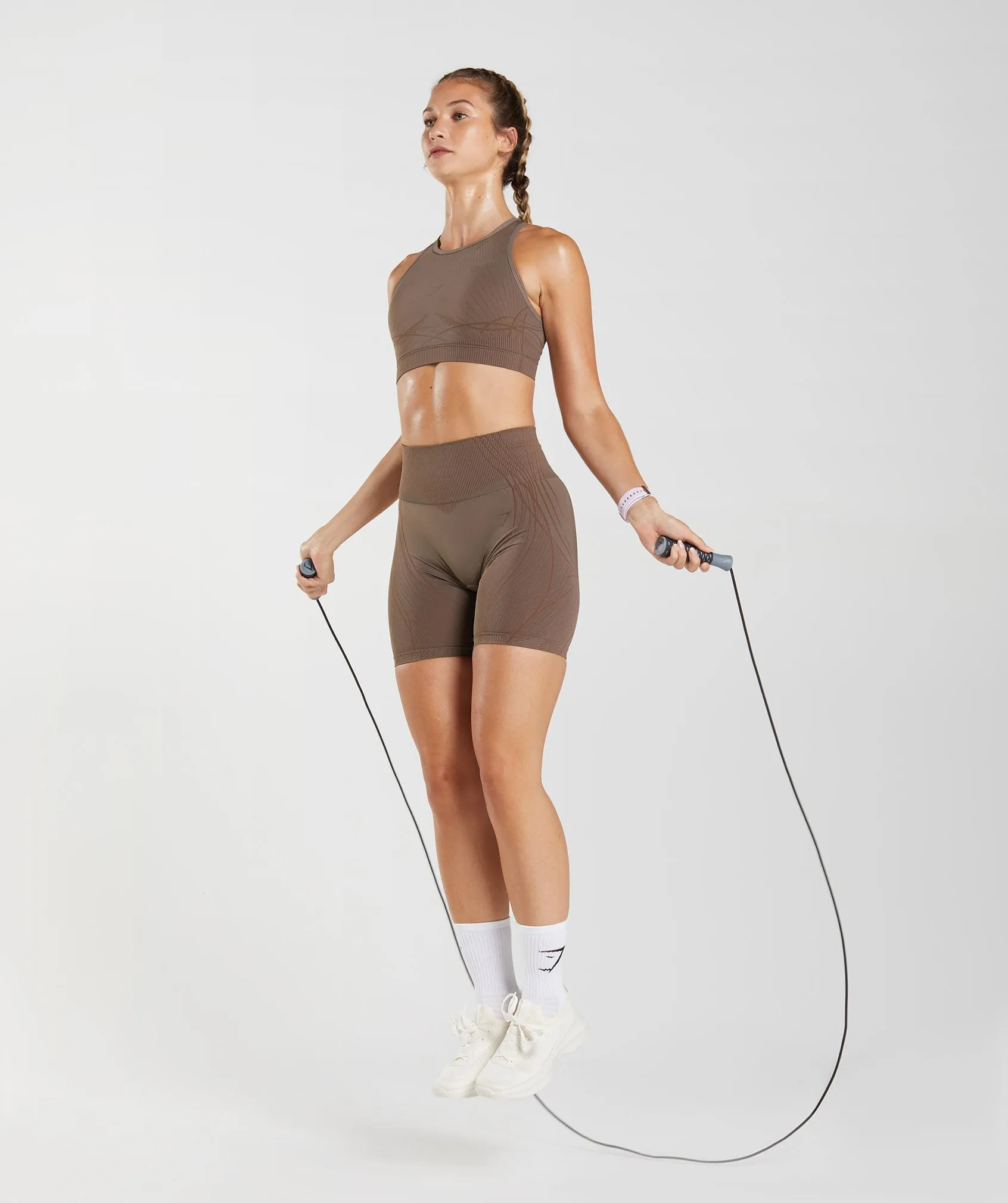 Gymshark Apex Seamless Shorts - Truffle Brown/Cherry Brown