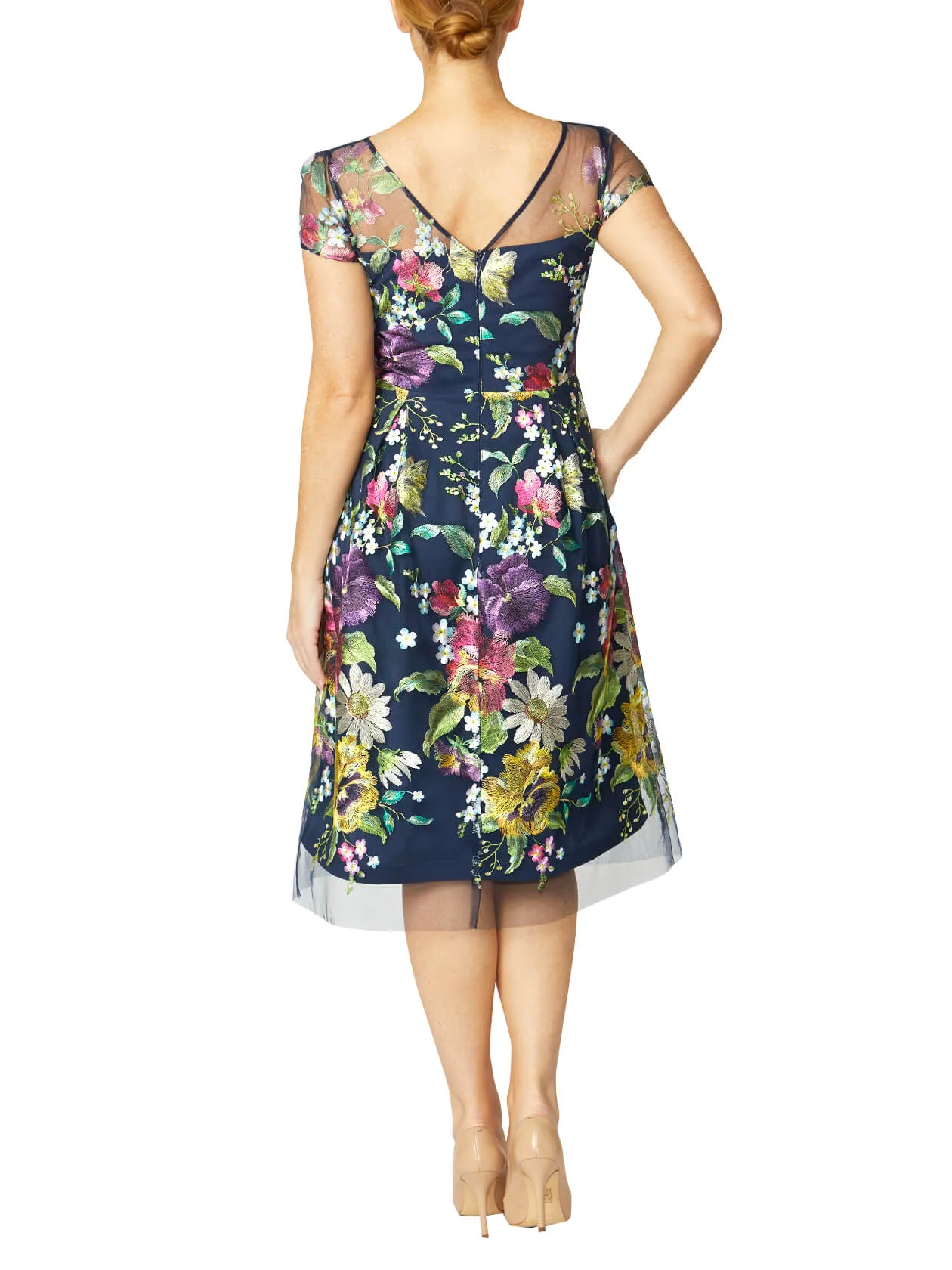 Hannah Navy Floral A-Line Dress