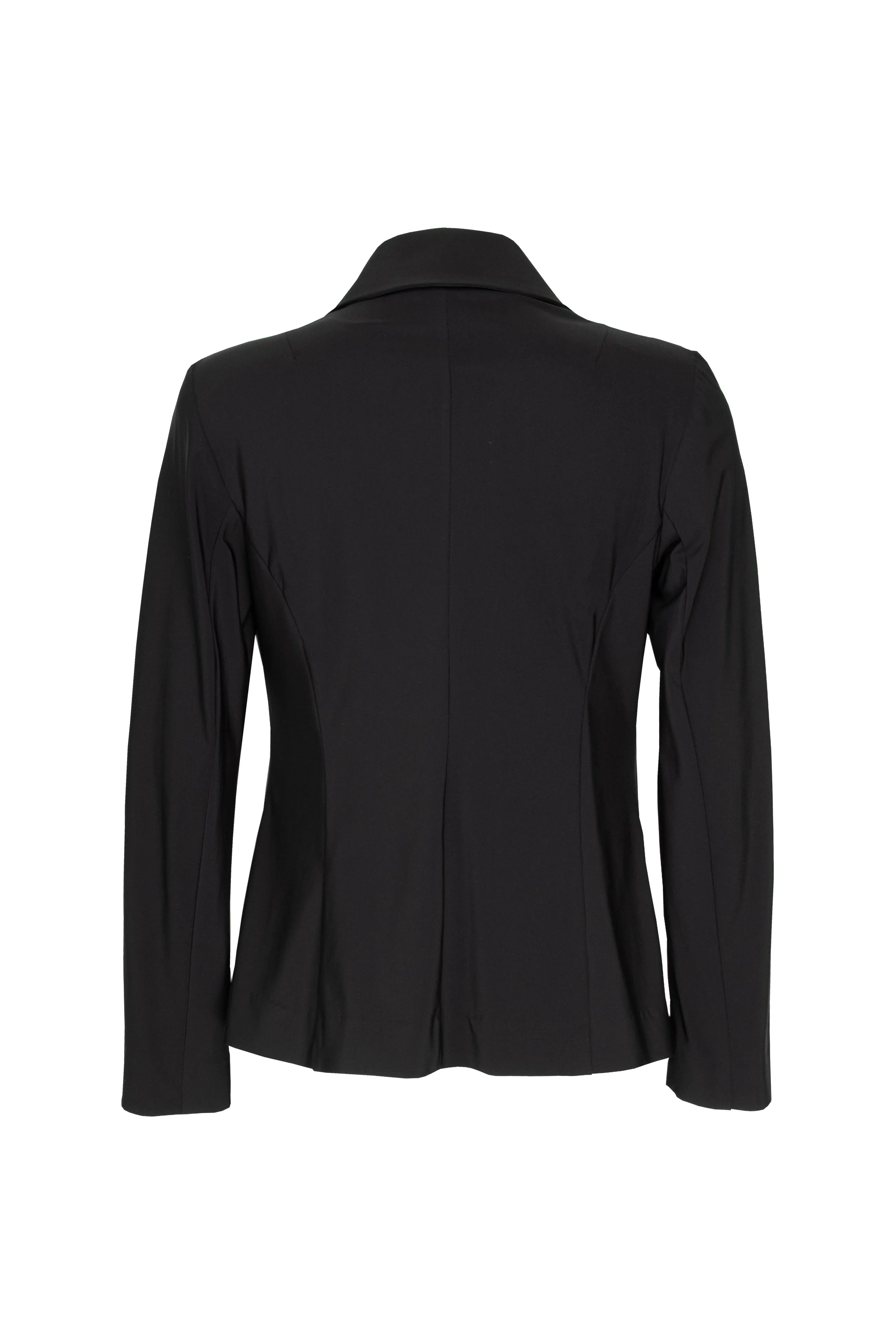 High Revere Collar Jacket - Black Jersey 8634
